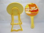 4Set X 2Pcs Yellow Handheld & Stand Single Side Makeup Mirror