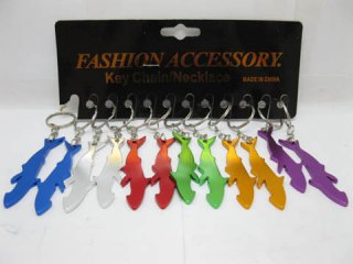 4x12 Aluminium Alloy Shark Bottle Opener Key Rings - Click Image to Close