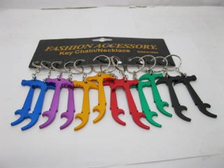 4x12 Aluminum Alloy Hammer Key Rings Mixed Colour - Click Image to Close